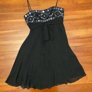 BCBG MaxAzria black spaghetti strap dress
